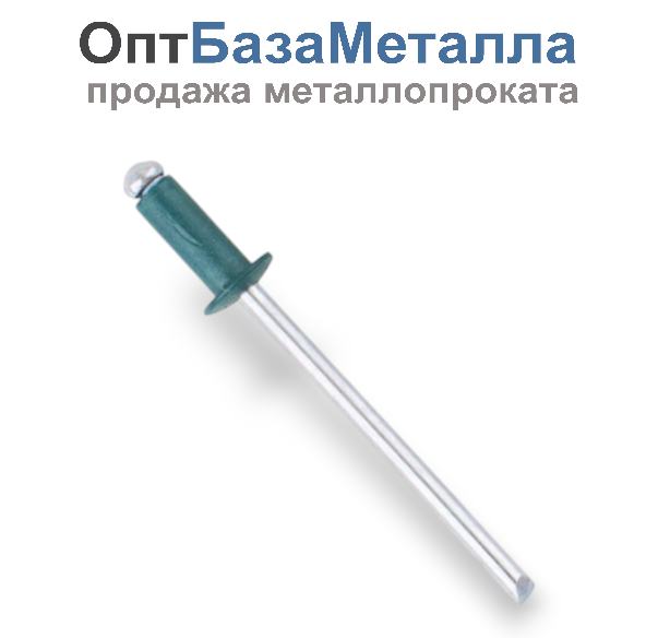 Заклепка вытяжная комбинированная 3.2х8 алюминий/сталь RAL 5021